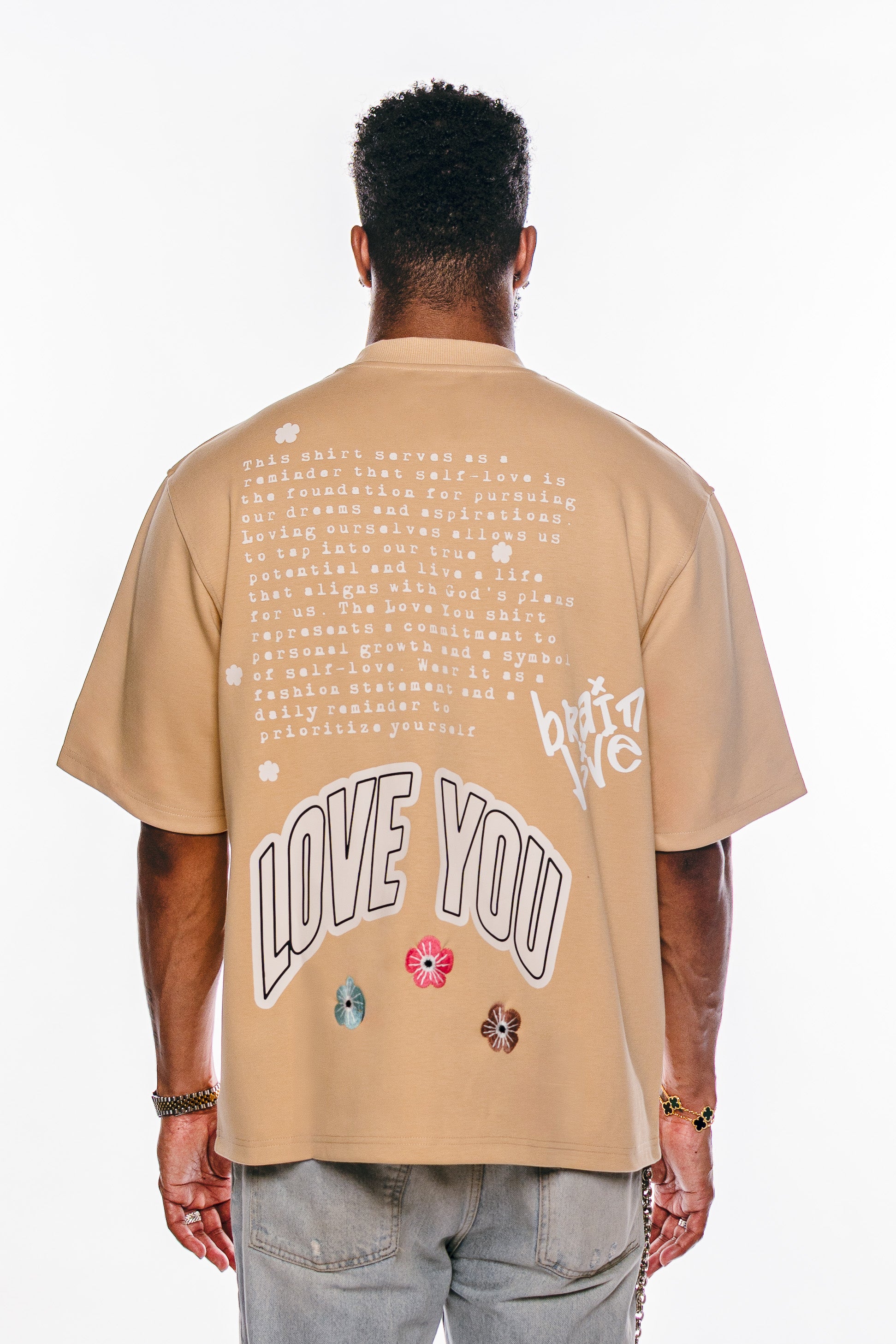 Love You T-Shirt - Premium Oversized Cotton Tee | Brain Love
